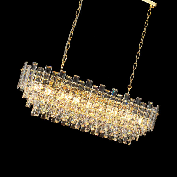 Oval Crystal Chandelier for Home and Commercial Interiors