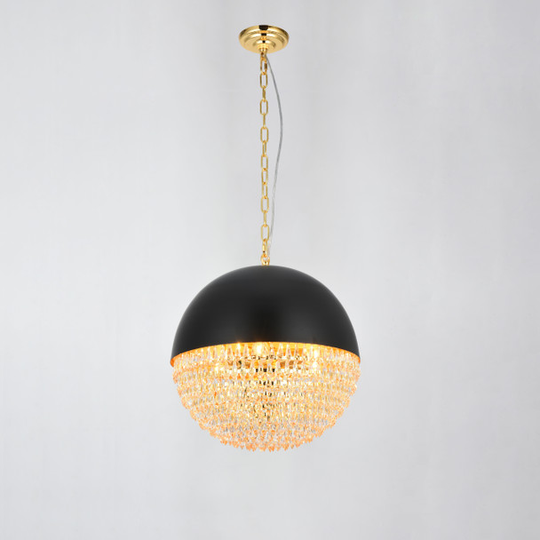 Crystal Glass Globe Shaped Pendant Light