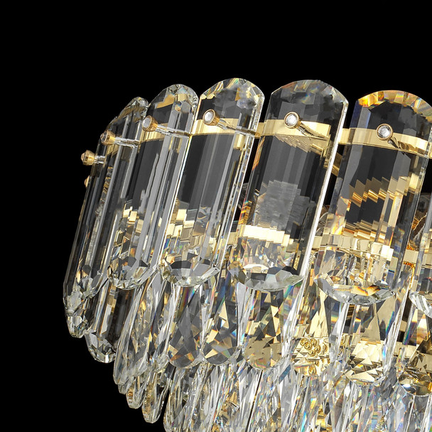 Small Crystal Glass Chandelier, crystal close up