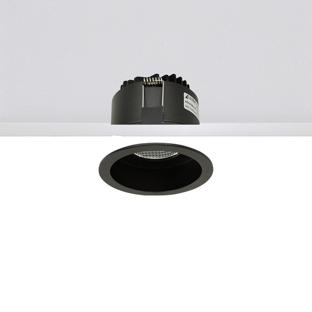 Round Baffle 10W Dimmable LED Recessed Downlight 3K IP44