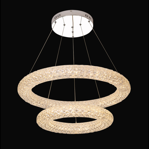 Nur Double Ring Shaped LED Light in Chrome Finish