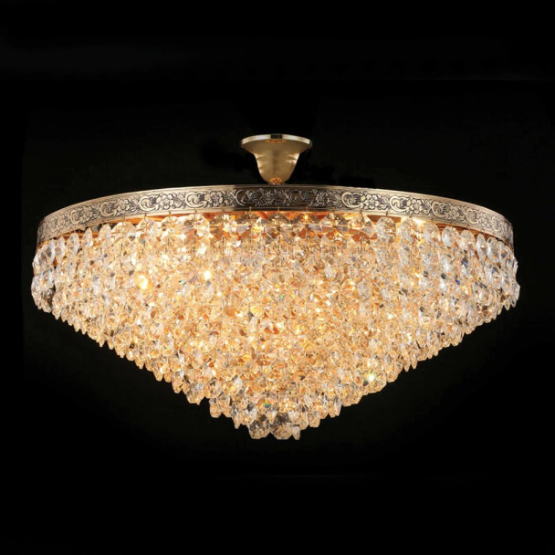 Crystal Chandelier in Nickel Finish 10 xE14 Lamps 60W