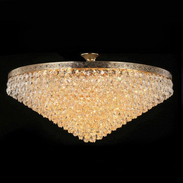 Classic Crystal Chandelier 14 Lamps 60W in Nickel Finish