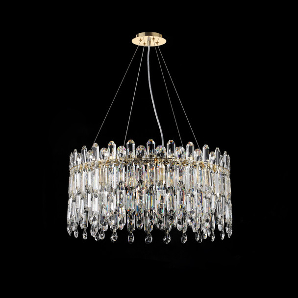 Crystal Chandelier In Gold Bronze Crystals Lamps On