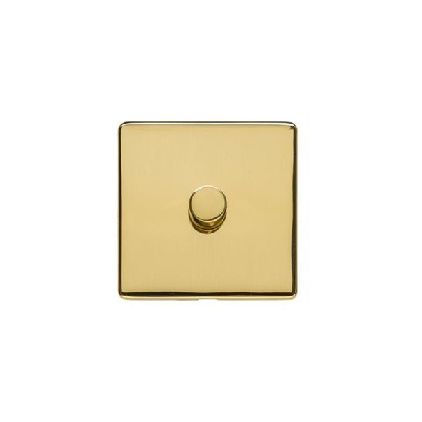 Studio Range 1 Gang Dimmer (400 watts) in Polished Brass  - Trimless