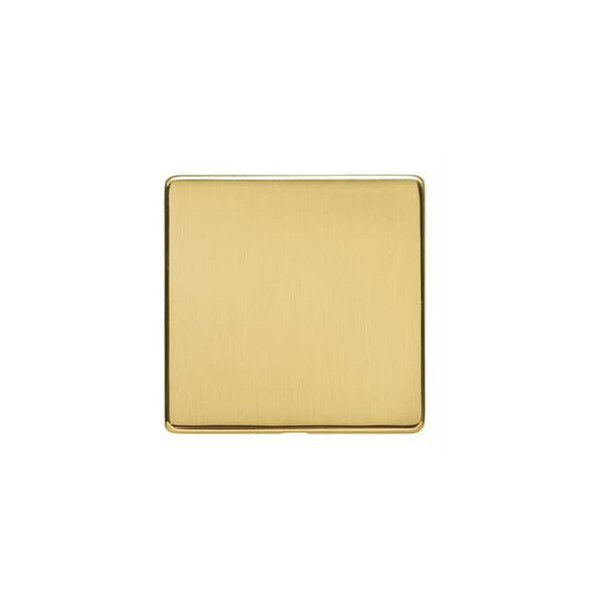 Studio Range Single Blank Plate in Polished Brass