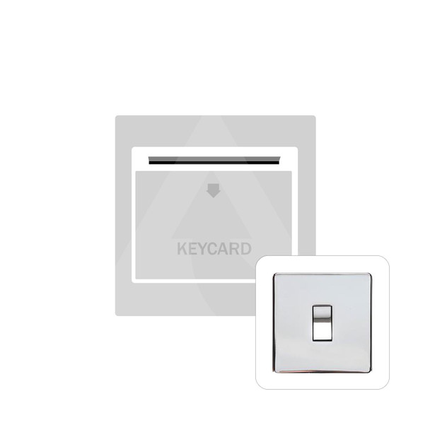 Studio Range Key Card Switch in Polished Chrome  - Black Trim