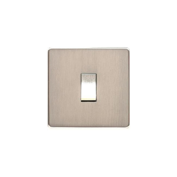 Studio Range 1 Gang Intermediate Rocker Switch (10 Amp) in Satin Nickel  - Trimless