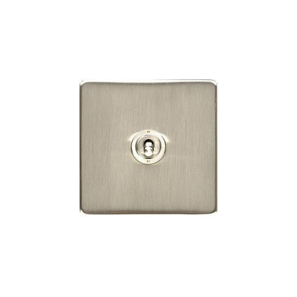 Studio Range 1 Gang Intermediate Toggle Switch in Satin Nickel  - Trimless