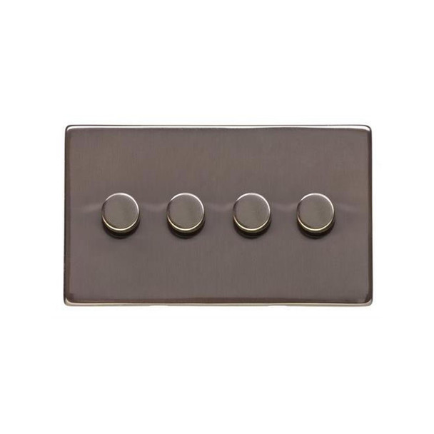 Studio Range 4 Gang Dimmer (400 watts) in Polished Bronze  - Trimless