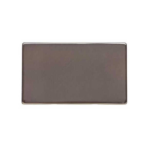 Studio Range Double Blank Plate in Polished Bronze