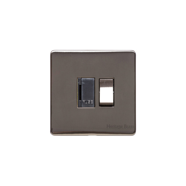 Studio Range Switched Spur (13 Amp) in Polished Bronze  - Black Trim