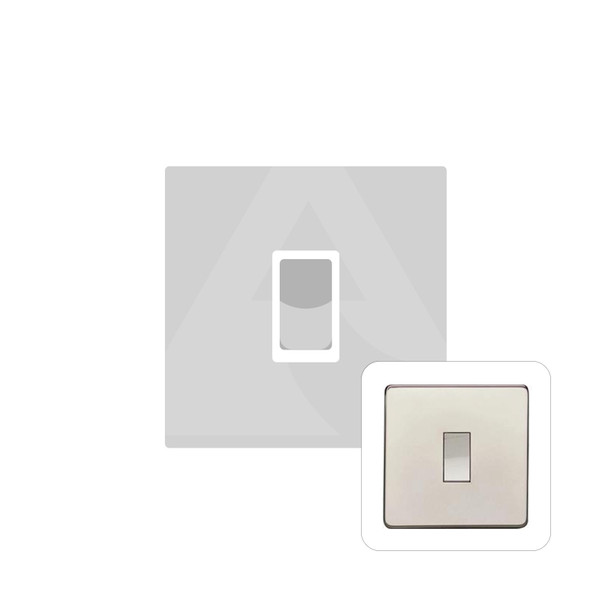 Studio Range 1 Gang Intermediate Rocker Switch (10 Amp) in Polished Nickel  - Trimless