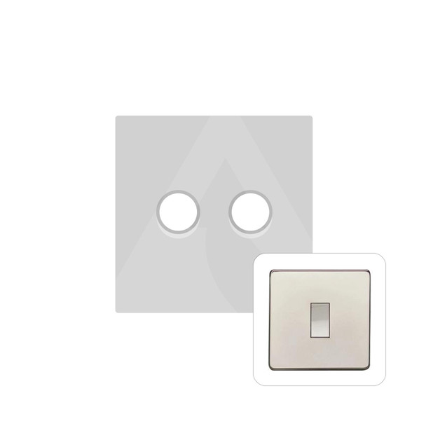 Studio Range 2 Gang LED Dimmer in Polished Nickel  - Trimless