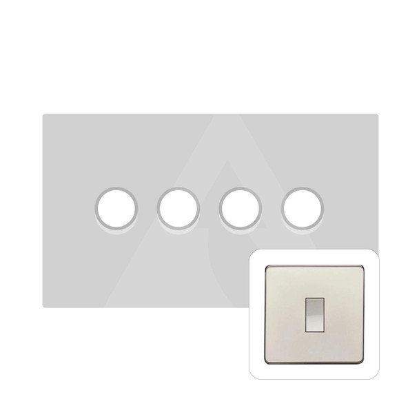 Studio Range 4 Gang LED Dimmer in Polished Nickel  - Trimless