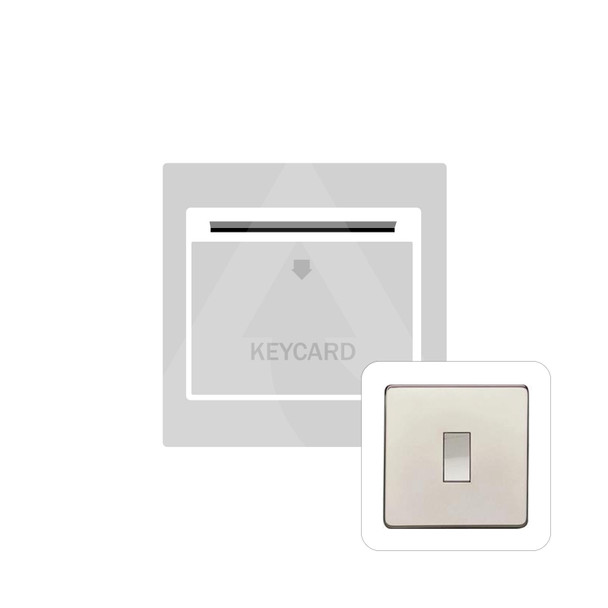 Studio Range Key Card Switch in Polished Nickel  - Black Trim