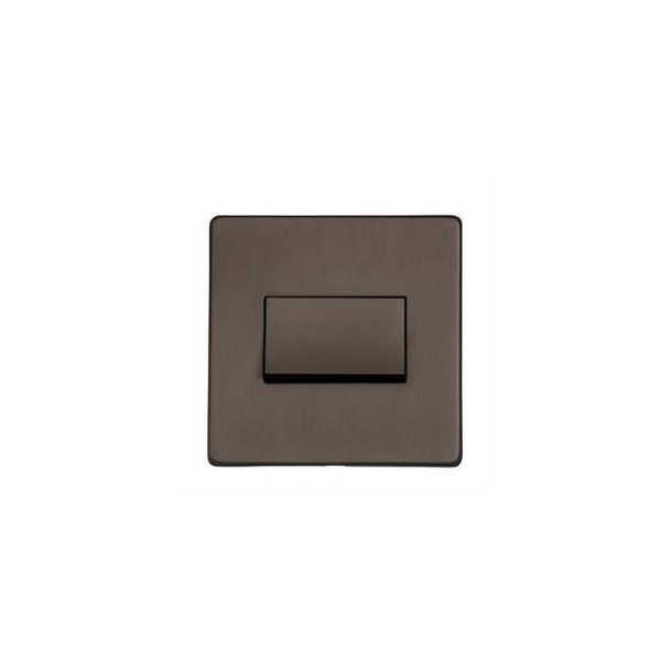 Studio Range 6A Triple Pole Fan Isolator Switch in Matt Bronze  - Trimless