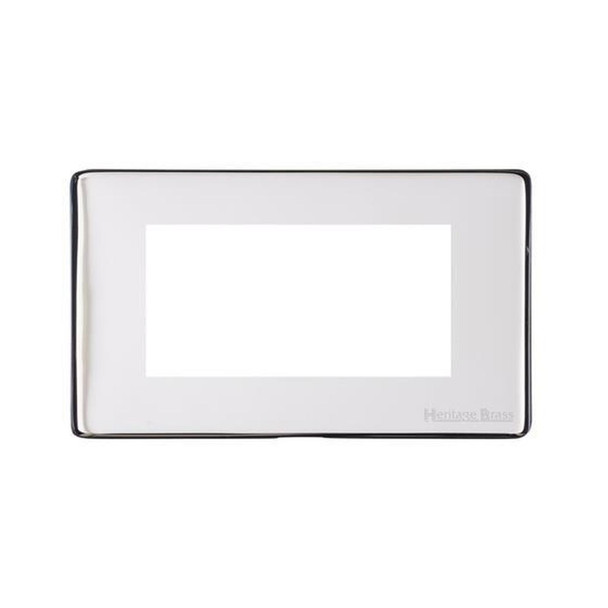 Vintage Range 4 Module Euro Plate in Polished Chrome