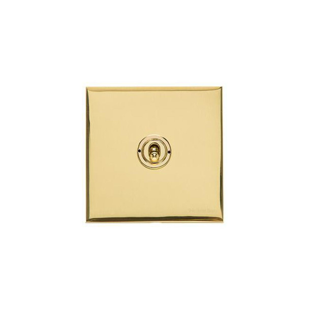 Winchester Range 1 Gang Toggle Switch in Polished Brass  - Trimless