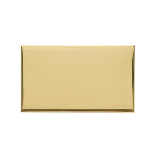 Winchester Range Double Blank Plate in Polished Brass