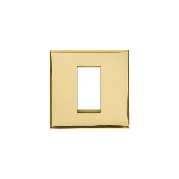 Winchester Range 1 Module Euro Plate in Polished Brass