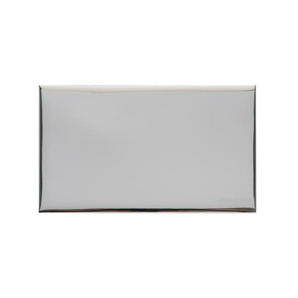 Winchester Range Double Blank Plate in Polished Chrome