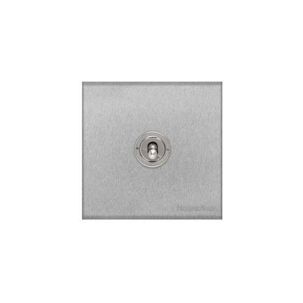 Winchester Range 1 Gang Toggle Switch in Satin Chrome  - Trimless