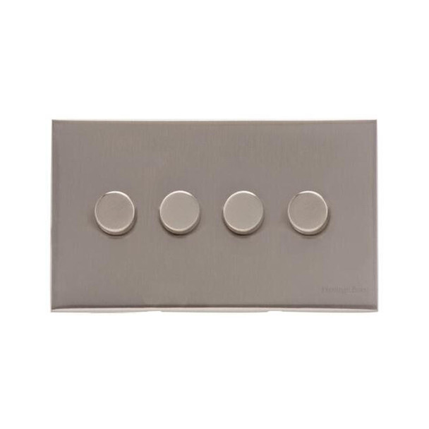 Winchester Range 4 Gang LED Dimmer in Satin Nickel  - Trimless