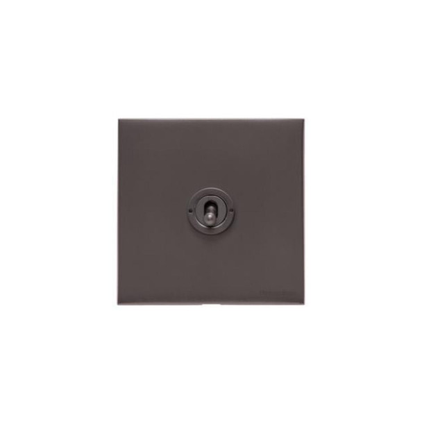 Winchester Range 1 Gang Toggle Switch in Matt Bronze  - Trimless