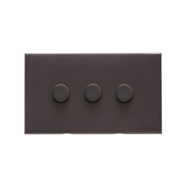 Winchester Range 3 Gang Dimmer (400 watts) in Matt Bronze  - Trimless