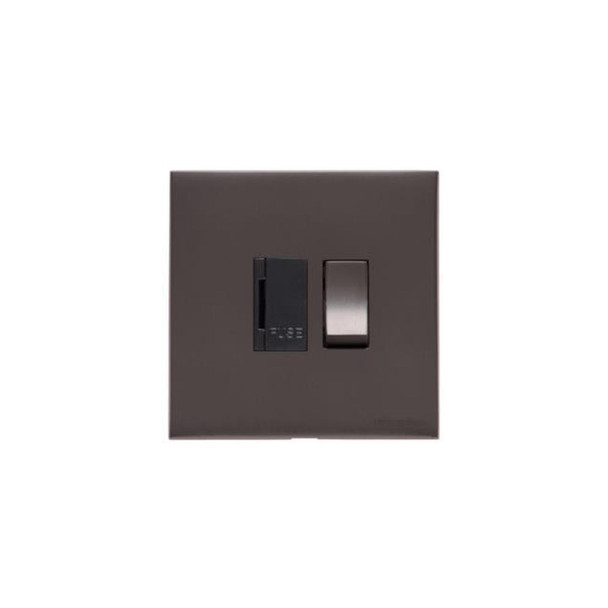 Winchester Range Switched Spur (13 Amp) in Matt Bronze  - Black Trim