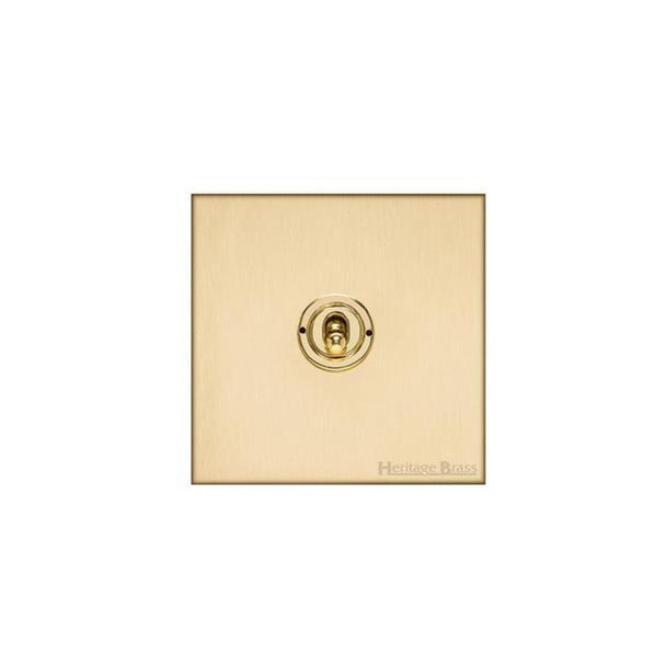 Winchester Range 1 Gang Intermediate Toggle Switch in Satin Brass  - Trimless