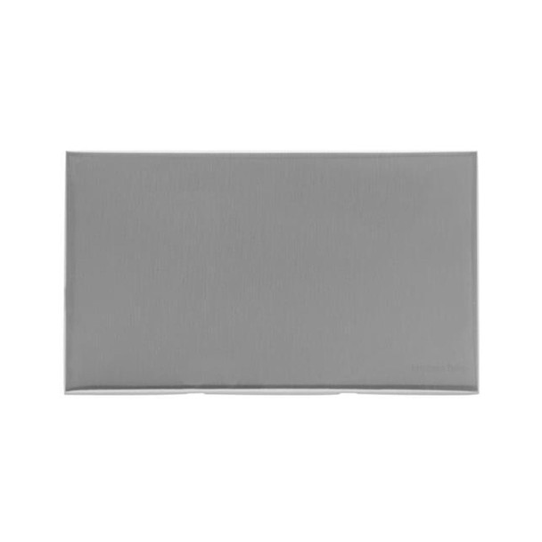Winchester Range Double Blank Plate in Satin Chrome Silk