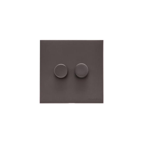 Windsor Range 2 Gang Dimmer (400 watts) in Matt Bronze