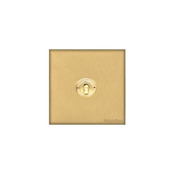 Windsor Range 1 Gang Intermediate Toggle Switch in Satin Brass