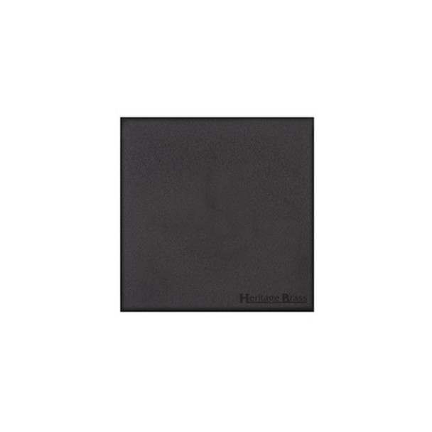 Windsor Range Single Blank Plate in Matt Black  - Black Trim