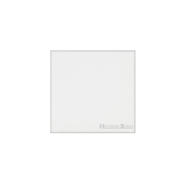 Windsor Range Single Blank Plate in Matt White  - White Trim