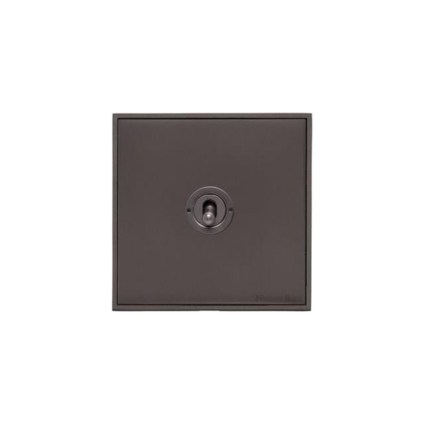 Executive Range 1 Gang Toggle Switch in Matt Bronze  - Trimless