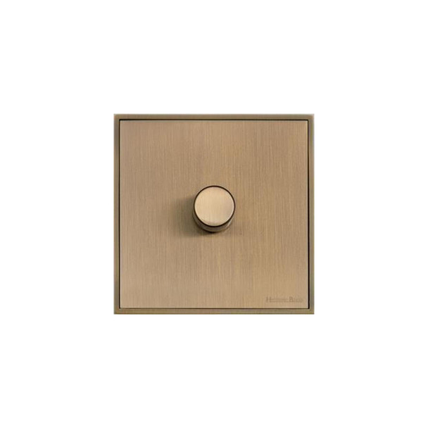 Executive Range 1 Gang LED Dimmer in Antique Brass  - Trimless