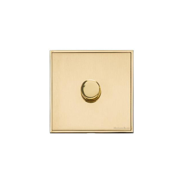 Executive Range 1 Gang LED Dimmer in Satin Brass  - Trimless