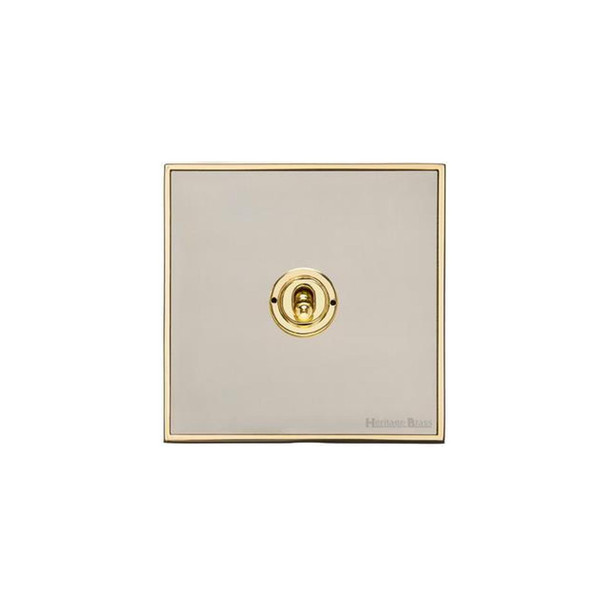 Executive Range 1 Gang Toggle Switch in Satin Nickel  - Trimless