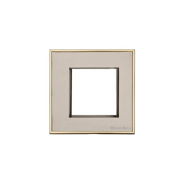 Executive Range 2 Module Euro Plate in Satin Nickel