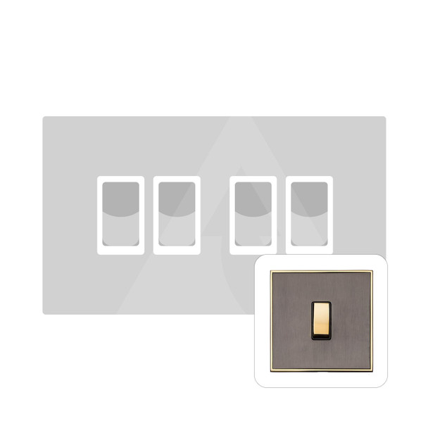  10A 4 Gang 2 Way Rocker Switch