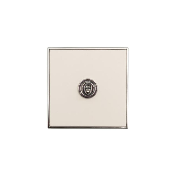 Executive Range 1 Gang Toggle Switch in Matt White  - Trimless