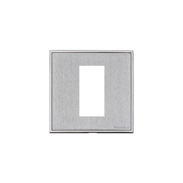 Executive Range 1 Module Euro Plate in Satin Chrome