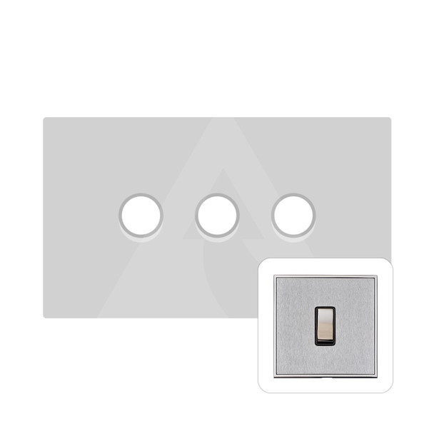 Executive Range 3 Gang Dimmer (400 watts) in Satin Chrome  - Trimless