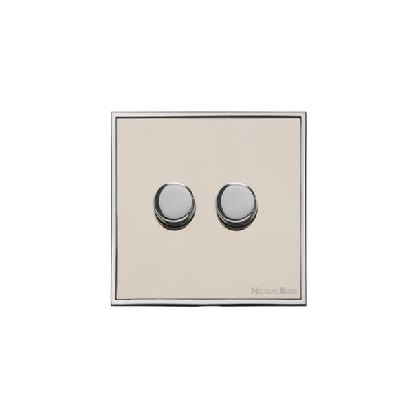Executive Range 2 Gang LED Dimmer in Satin Nickel  - Trimless - EX25.570.TED