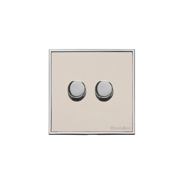 Executive Range 2 Gang Dimmer (400 watts) in Satin Nickel  - Trimless - EX25.570.400