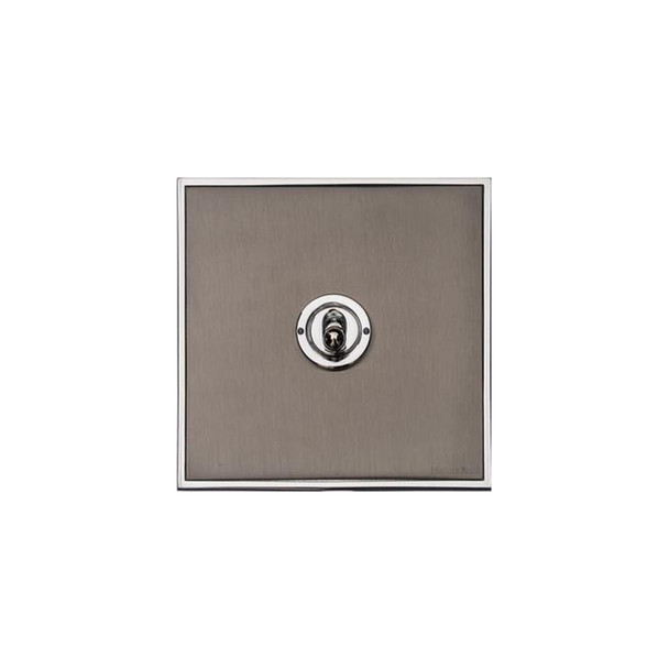 Executive Range 1 Gang Toggle Switch in Satin Black Nickel  - Trimless - EX26.2400.PC