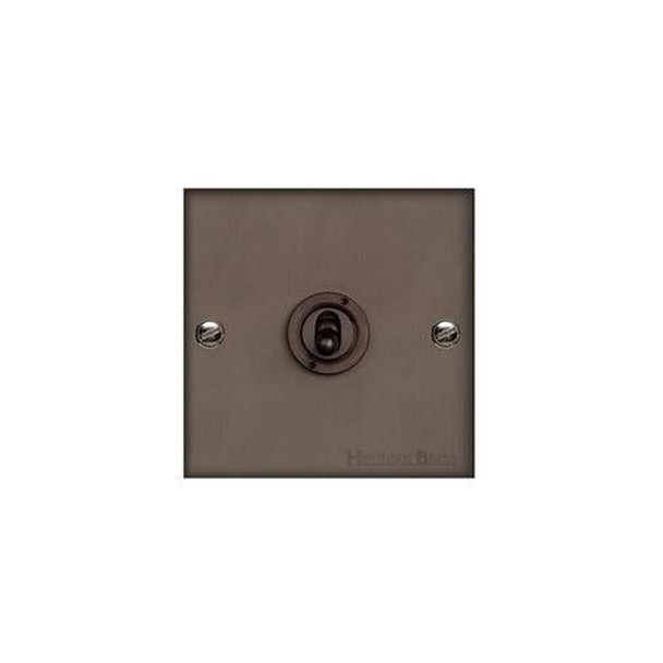 Bauhaus Range 1 Gang Intermediate Toggle Switch in Matt Bronze  - Trimless